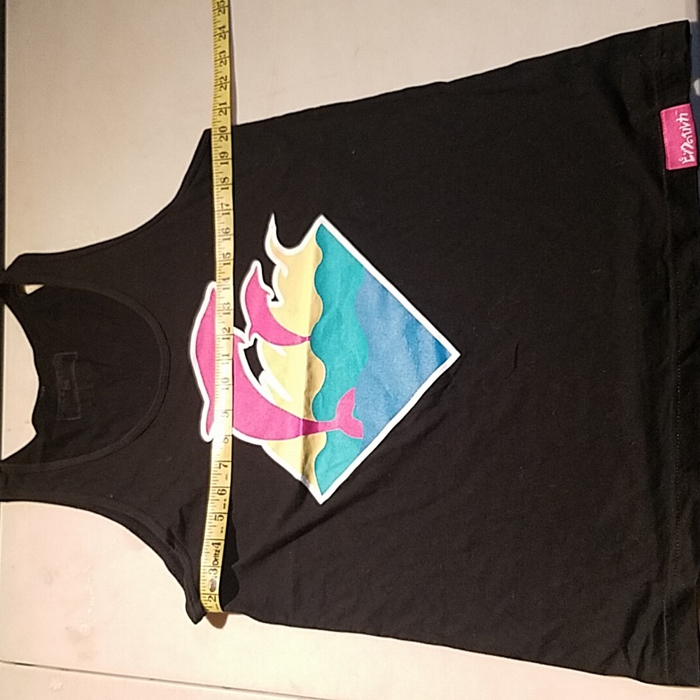 (PINK + DOLPHIN) MEDIUM TANK TOP BLACK